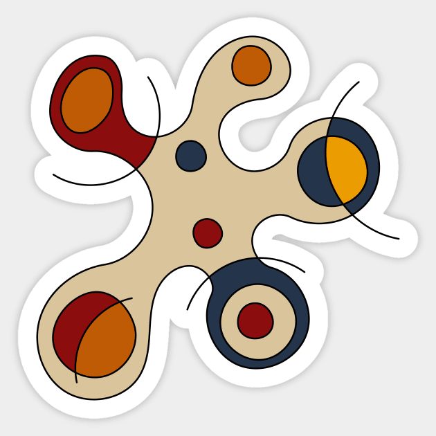 Surreal Amoeba #4 (Miro Inspired) Sticker by n23tees